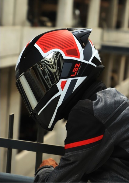 Rapıd 2 Race Grıd Mat Beyaz-Kırmızı Kask