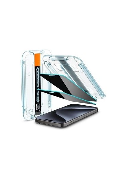 Apple iPhone 15 Pro Uyumlu Hayalet Kolay Kurulum Aparatlı Otomatik Hizalamalı Kırılmaz Ekran Koruyucu