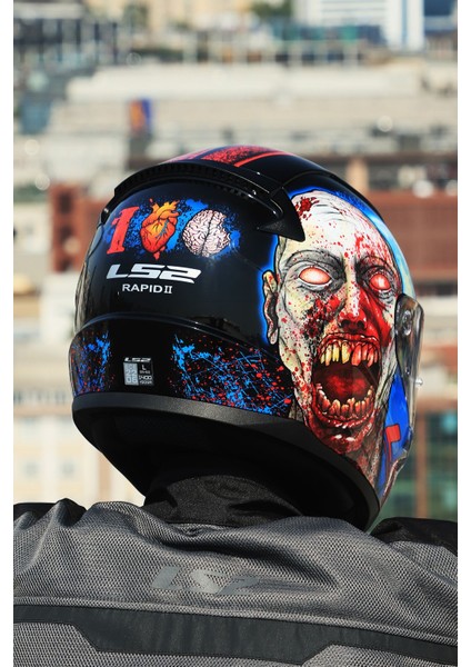 Rapıd 2 Zombıe Siyah-Kırmızı Kask indirimleri