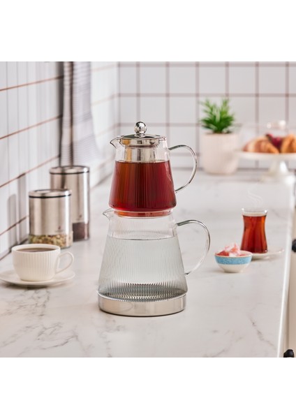 Keops Indüksiyon Tabanlı Midi Cam Çaydanlık Takımı