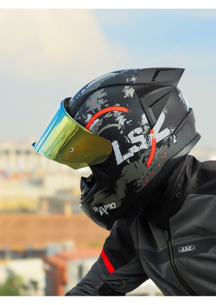 Rapıd 2 Cırcle Mat Siyah-Kırmızı Kask + Spoıler fırsatları