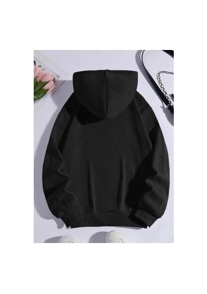 Unisex Kelebek Baskılı 3 Iplik Şardonlu Oversize Kapüşonlu Sweatshirt fiyatları