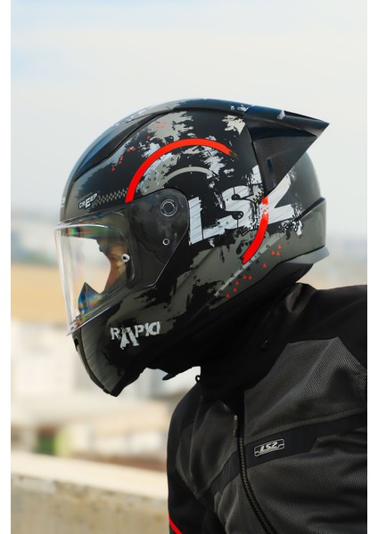 Rapıd 2 Cırcle Mat Siyah-Kırmızı Kask + Spoıler indirimleri