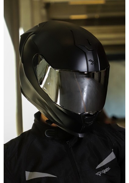 SX.100R Fullblack Mat Siyah Kask