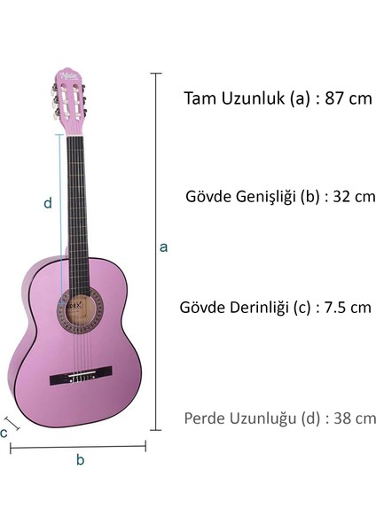 CG-34PU-PAK 34 inç 1/2 Junior Çocuk Gitarı Seti