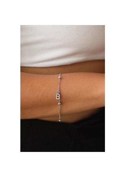 Çelik Harfli Top Ince Dorika Zincir Bileklik Ince Harfli Bileklik Forse Zincir 1mm Minimal 18CM-21CM modelleri