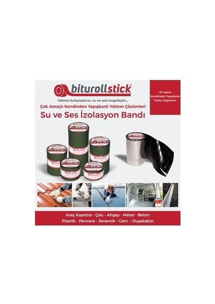 1 mm 30 cm Yeşil 10MT. - Yapışkanlı Su Yalıtımı ve Ses Yalıtım Bandı