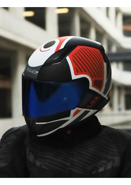 Rapıd 2 Grıd Mat Beyaz-Kırmızı Kask