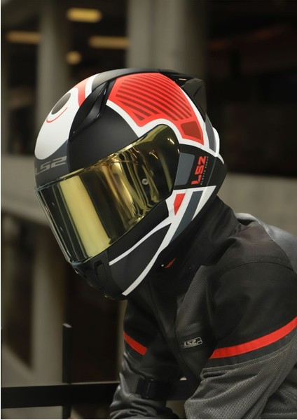 Rapıd 2 Race Grıd Mat Beyaz-Kırmızı Kask