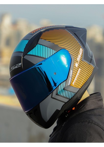 Rapıd 2 Race Extra Mat Gri-Neon Turuncu Kask