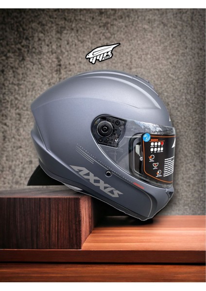 Draken Titanyum Gri. ''2 Vizörlü'' + ''sticker'' Hediyeli, Mat Motosiklet Kapali Kask