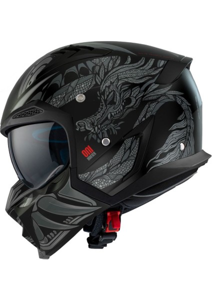 Hunter Sv Onı B5 Matt Red Çift Vizörlü Çene Çıkabilen Model