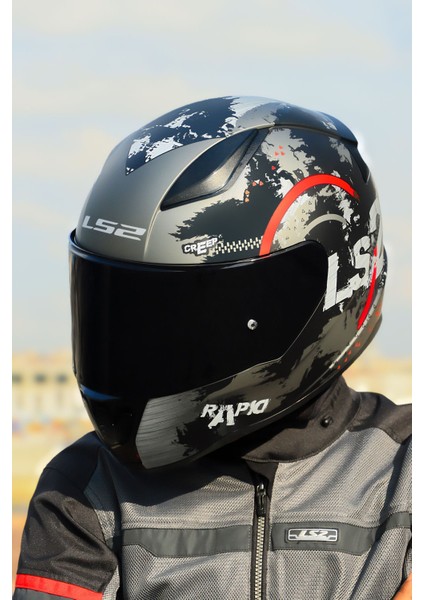 Rapıd 2 Cırcle Mat Siyah-Kırmızı Kask fiyatları