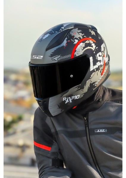 Rapıd 2 Cırcle Mat Siyah-Kırmızı Kask indirimleri