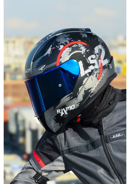 Rapıd 2 Cırcle Mat Siyah-Kırmızı Kask fırsatları