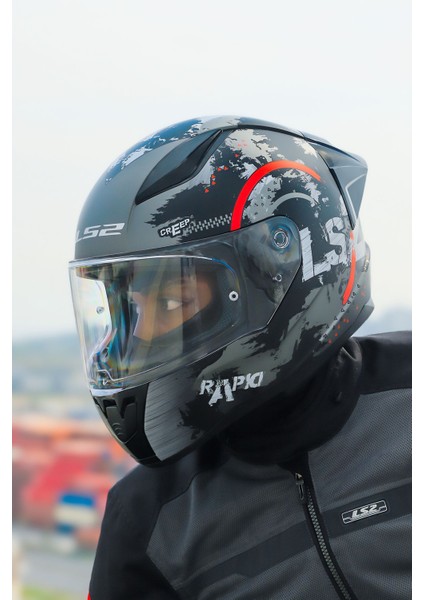 Rapıd 2 Cırcle Mat Siyah-Kırmızı Kask + Spoıler fırsatları