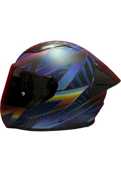 Rapıd 2 Race Optık Mat Mavi-Mor Kask++Spoiler-Set fiyatları