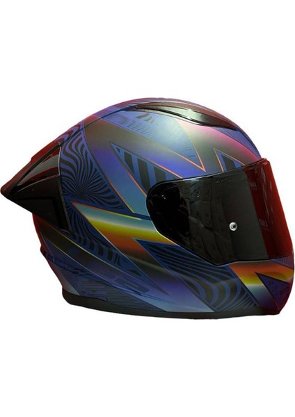 Rapıd 2 Race Optık Mat Mavi-Mor Kask++Spoiler-Set indirimleri