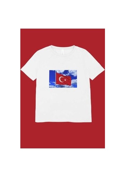 Türk Bayrağı Baskılı Tişört