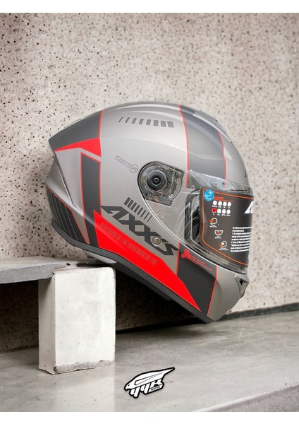 Draken Mp4 Red. ''2 Vizörlü'' + ''sticker'' Hediyeli, Mat Motosiklet Kapalı Kask modelleri