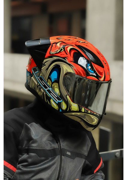 Rapıd 2 Race Spox Kırmızı-Gri Kask