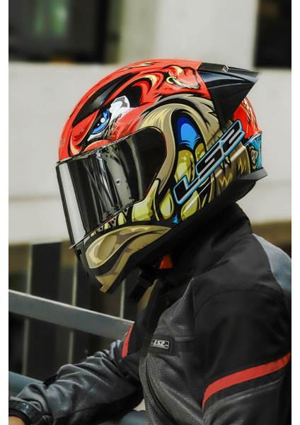 Rapıd 2 Race Spox Kırmızı-Gri Kask