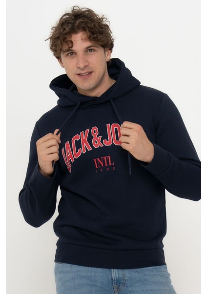 Erkek Logo Baskılı Kapüşonlu Sweatshirt - Circle