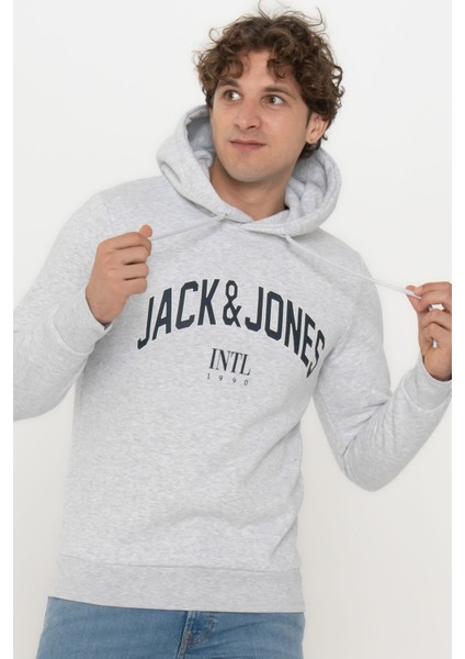 Erkek Logo Baskılı Kapüşonlu Sweatshirt - Circle
