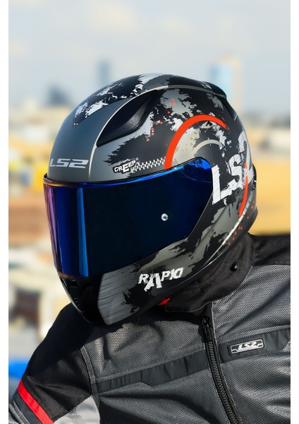 Rapıd 2 Cırcle Mat Siyah-Kırmızı Kask indirimleri