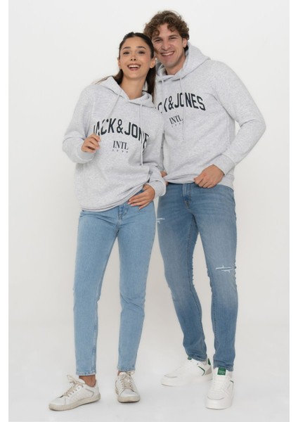 Erkek Logo Baskılı Kapüşonlu Sweatshirt - Circle modelleri