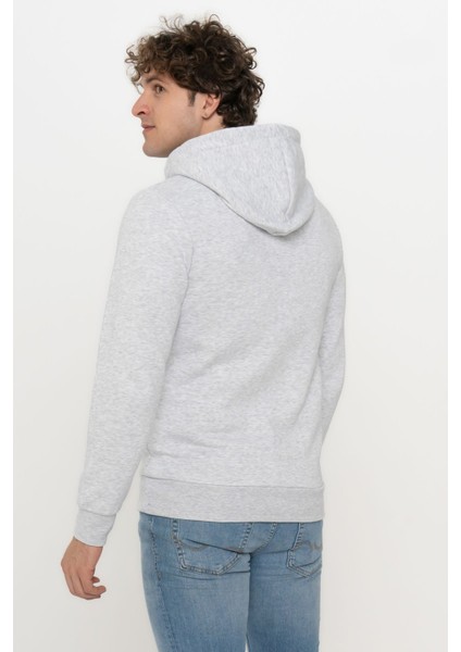 Erkek Logo Baskılı Kapüşonlu Sweatshirt - Circle