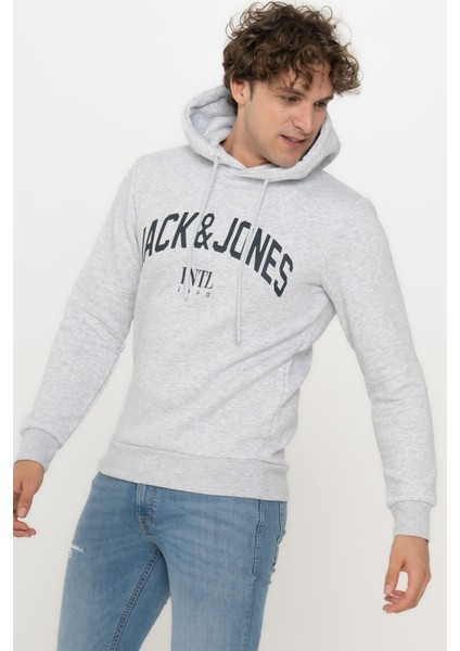 Erkek Logo Baskılı Kapüşonlu Sweatshirt - Circle