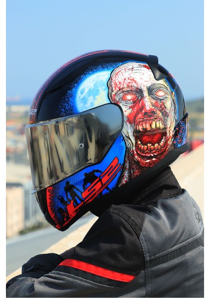 Rapıd 2 Zombıe Siyah-Kırmızı Kask