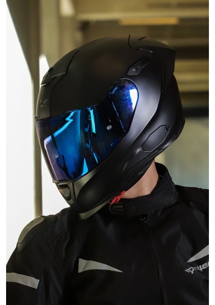 SX.100R Fullblack Mat Siyah Kask