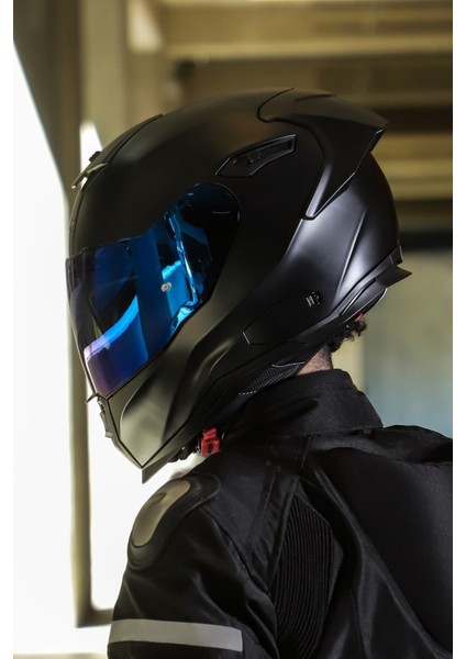 SX.100R Fullblack Mat Siyah Kask
