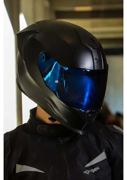 SX.100R Fullblack Mat Siyah Kask