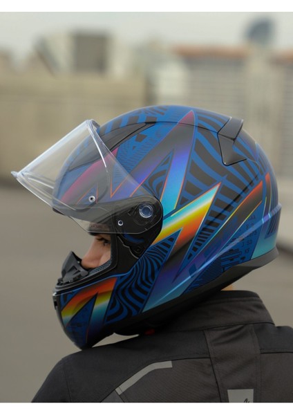 Rapıd 2 Optık Mat Mavi-Mor Kask indirimleri