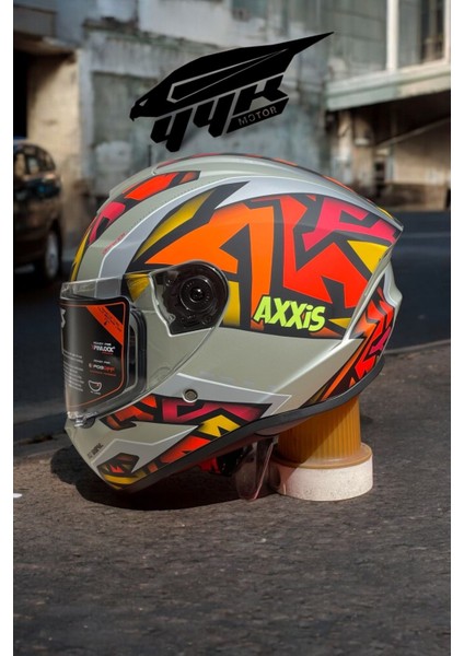 Draken Jolly C12 Matt Gray. ''2 Vizörlü'' + ''sticker'' Mat Motosiklet Kapalı Kask fiyatları