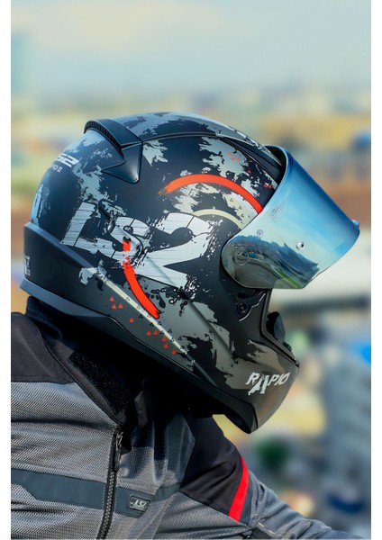 Rapıd 2 Cırcle Mat Siyah-Kırmızı Kask modelleri