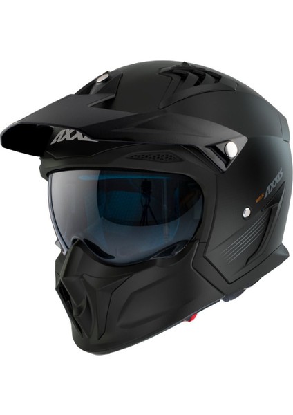 Hunter Sv Solıd A1 Matt Black Çift Vizörlü Çene Çıkabilen Model
