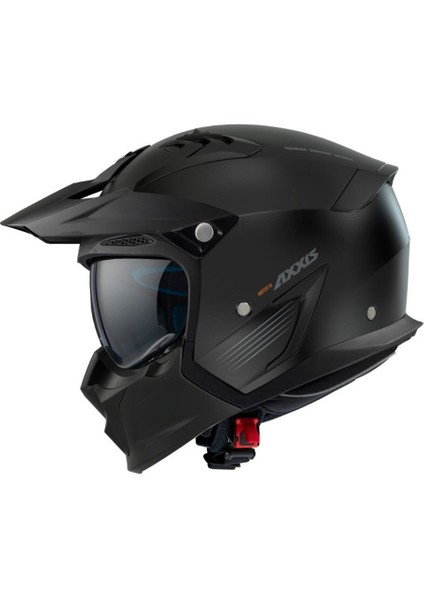 Hunter Sv Solıd A1 Matt Black Çift Vizörlü Çene Çıkabilen Model