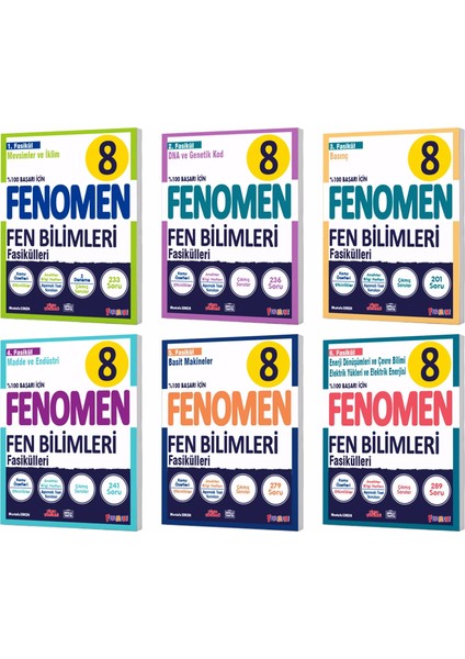 Fenomen 8 Fen Bılımlerı Fasıkül Setı (1-2-3-4-5-6. Sayılar)