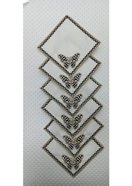 Sunumluk Peçete, Kokteyl Peçetesi, Kahve Yanı Sunumluk, Bardak Altlığı 6 Adet Sunum Peçetesi