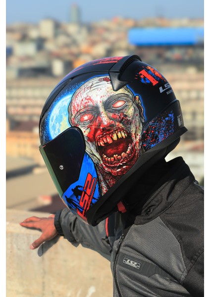 Rapıd 2 Zombıe Siyah-Kırmızı Kask