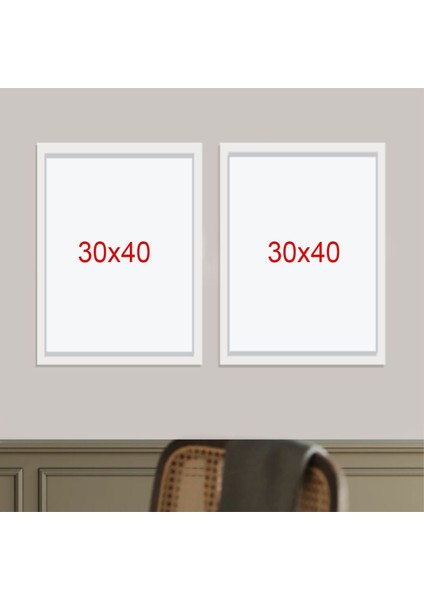 Tekno Trust Yapışkanlı Sök-Tak Beyaz Duvar Çerçevesi 30X40CM - 2'li Set - Iz ve Leke Bırakmaz modelleri