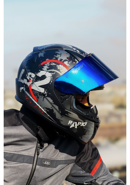 Rapıd 2 Cırcle Mat Siyah-Kırmızı Kask modelleri