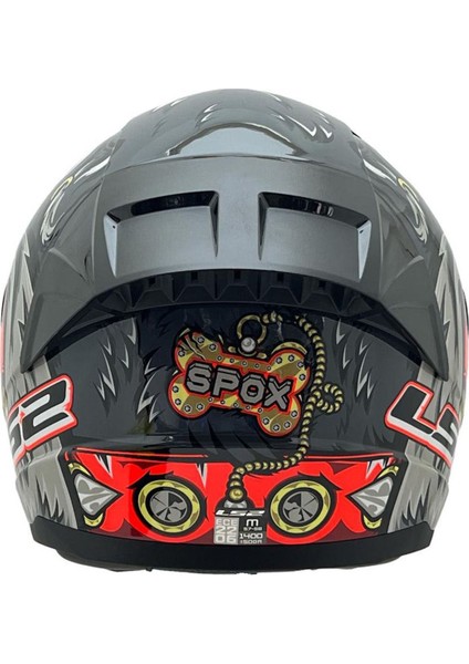 Rapıd 2 Spox Gri-Kırmızı Kask Şeffaf Kask Camı Hediyeli indirimleri