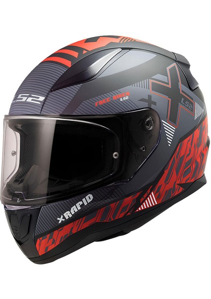 Rapıd Xtreet Mat Siyah-Kırmızı Kapalı Kask