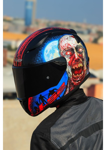 Rapıd 2 Zombıe Siyah-Kırmızı Kask
