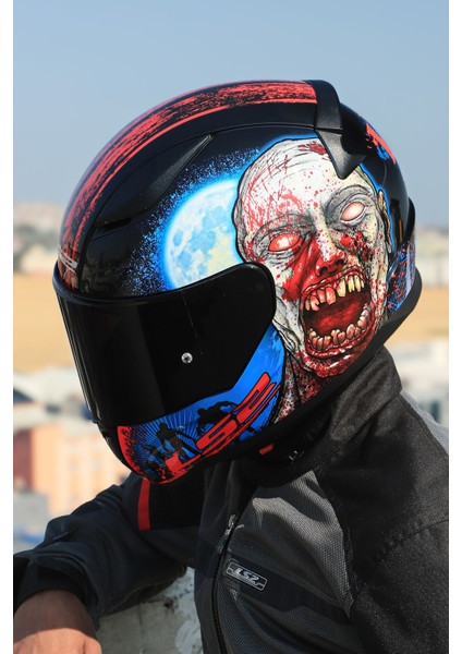 Rapıd 2 Zombıe Siyah-Kırmızı Kask